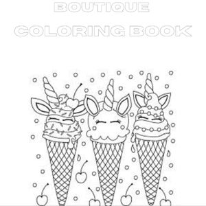 Ice cream digital coloring book